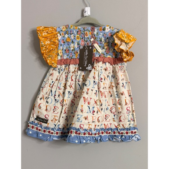 Matilda Jane Alphabet Floral Smocked Ruffle Girls Size 2 - Picture 4 of 4